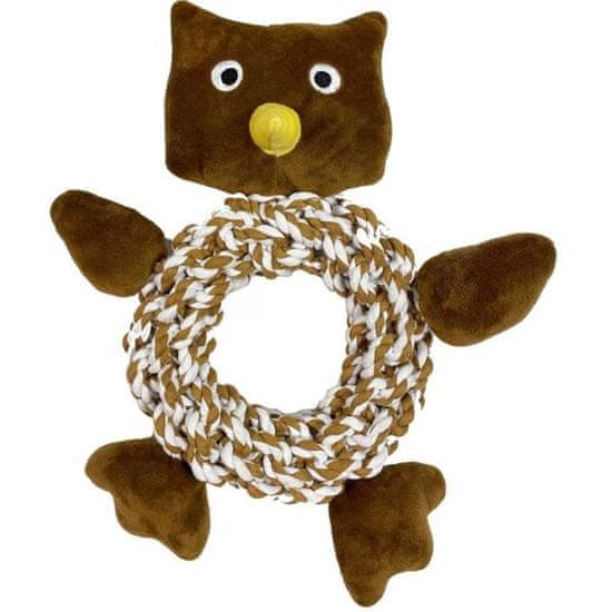 Happy Pet Igrača iz pliša + vrv Knottie circle owl HP 29cm