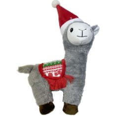 Happy Pet Igrača plišasta božična lama HP 22cm siva