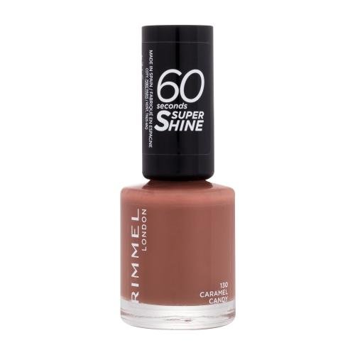 Rimmel 60 Seconds Super Shine hitro sušeči lak za nohte 8 ml Odtenek 130 caramel candy