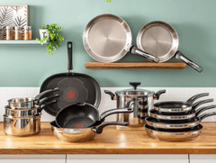 Tefal Tefal Emotion Wok Ponev 26 cm E30077 - Nerjavno jeklo, non-stick, za vse vrste kuhalnih plošč, hitro segrevanje