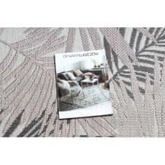 eoshop Preproga, tekač SISAL SION palmovi listi, tropski 2837 flat weave ecru / pink ( - Velikost: 70x300 cm)