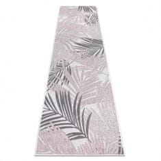 eoshop Preproga, tekač SISAL SION palmovi listi, tropski 2837 flat weave ecru / pink ( - Velikost: 70x300 cm)