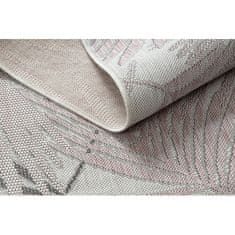 eoshop Preproga, tekač SISAL SION palmovi listi, tropski 2837 flat weave ecru / pink ( - Velikost: 70x300 cm)