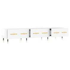 Vidaxl TV omarica visok sijaj bela 150x36x30 cm inženirski les