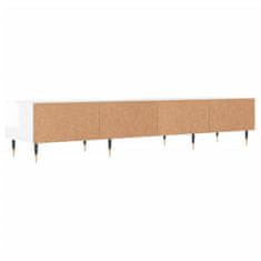 Vidaxl TV omarica visok sijaj bela 150x36x30 cm inženirski les