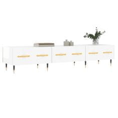 Vidaxl TV omarica visok sijaj bela 150x36x30 cm inženirski les