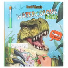 Dino World Pobarvanka | Knjiga akvarelov , S čopičem
