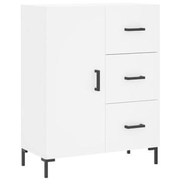 Vidaxl Komoda bela 69,5x34x90 cm inženirski les