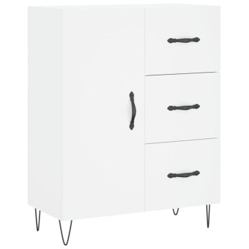 Vidaxl Komoda bela 69,5x34x90 cm inženirski les