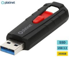 PMFSSD250 prenosni SSD disk, 250GB, USB 3.2 Gen2, 1000MB/s, črn