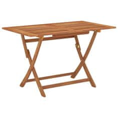 shumee Zložljiva vrtna miza 120x70x75 cm trden evkaliptusov les