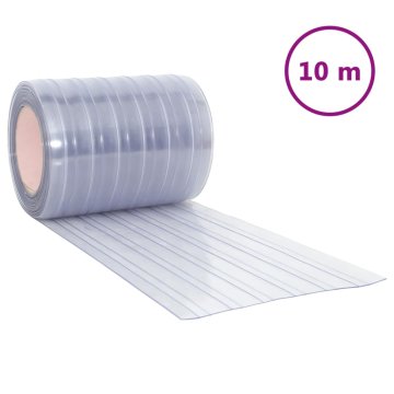 Vidaxl Zavesa za vrata prozorna 300 mm x 2,6 mm 10 m PVC