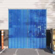 Greatstore Zavesa za vrata modra 300 mm x 2,6 mm 25 m PVC