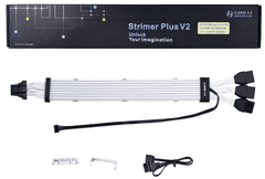 Lian Li Strimer Plus V2 12VHPWR kabel za grafično kartico, 3x 8 v 16-Pin, 8 LED, 335mm, RGB (PW168-8PV2)