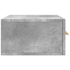 Vidaxl Stenska nočna omarica betonsko siva 35x35x20 cm