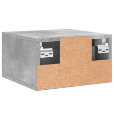 Vidaxl Stenska nočna omarica betonsko siva 35x35x20 cm