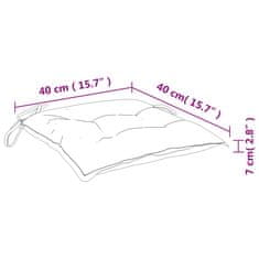 Vidaxl Blazine za stole 4 kosi sive 40x40x7 cm oxford tkanina
