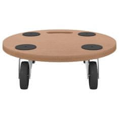 Vidaxl vidaXL Vozički s platformo, 2 kosa, okrogli, material na osnovi lesa