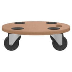 Vidaxl vidaXL Vozički s platformo, 2 kosa, okrogli, material na osnovi lesa