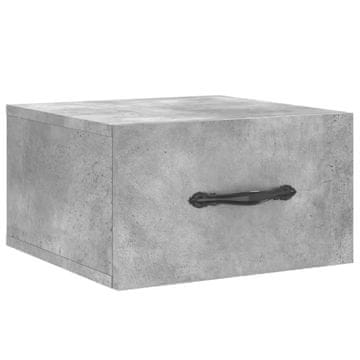 Vidaxl Stenska nočna omarica betonsko siva 35x35x20 cm