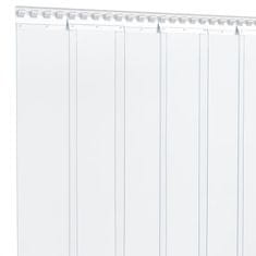 Vidaxl Zavesa za vrata prozorna 200 mm x 1,6 mm 50 m PVC