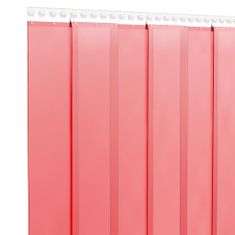 Greatstore Zavesa za vrata rdeča 200 mm x 1,6 mm 25 m PVC