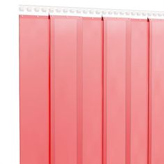 Vidaxl Zavesa za vrata rdeča 200 mm x 1,6 mm 25 m PVC