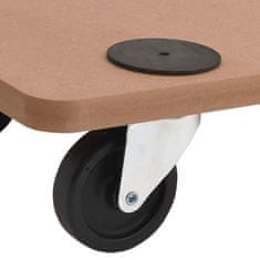Vidaxl vidaXL Vozički s platformo, 2 kosa, pravokotni, material na osnovi lesa