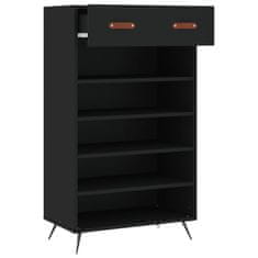 Vidaxl Omarica za čevlje črna 60x35x105 cm inženirski les