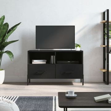 Vidaxl vidaXL TV omarica črna 80x36x50 cm material na osnovi lesa