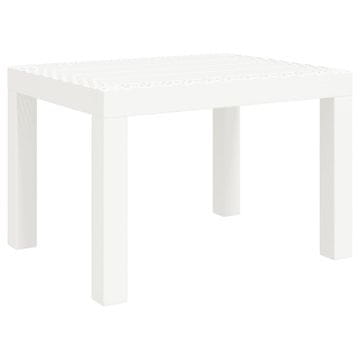 Vidaxl Vrtna miza bela 59x47x40 cm PP