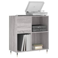 Vidaxl Omarica za gramofonske plošče siva sonoma 84,5x38x89cm inž. les