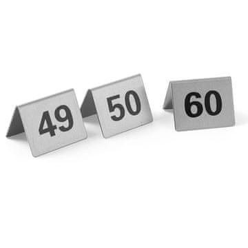 shumee Informacijska tablica ŠTEVILKA TABELA 49-60 nerjaveče jeklo, set 12 kos. - Hendi 663882