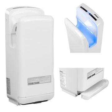 shumee Električni stenski žepni sušilnik za roke bel 1650W Physa Oria bel