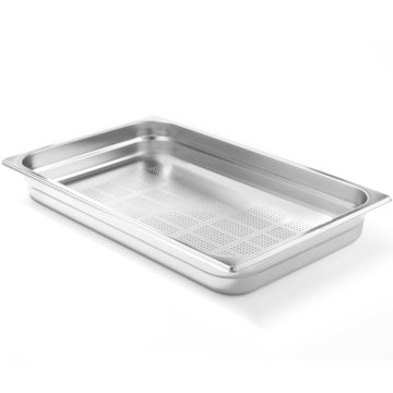 Hendi Posoda GN z luknjastim dnom iz nerjavečega jekla GN1/3, 325 x 176 mm, višina 65 mm – Hendi 802533