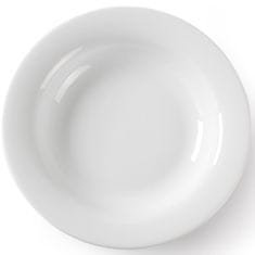 NEW Globok krožnik za juho OPTIMA iz belega porcelana 220 mm v premeru komplet 12 kosov. - Hendi 770863