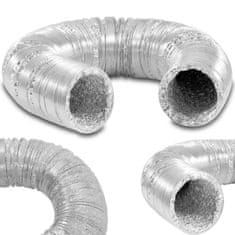 shumee Gibka cev za prezračevanje klime, aluminij, diam. 100mm dolžina 10m