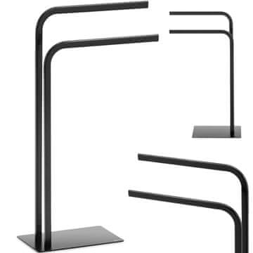 shumee Kopalniški nosilec za brisače z 2 palicama - črn