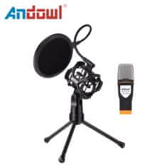 Andowl Studijski mikrofon z stojalom - 3,5 mm AUX