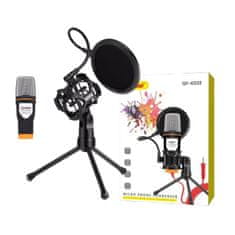 Andowl Studijski mikrofon z stojalom - 3,5 mm AUX