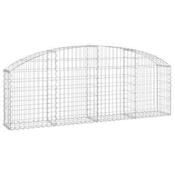 Vidaxl Obokana gabonska košara 200x30x60/80 cm pocinkano železo
