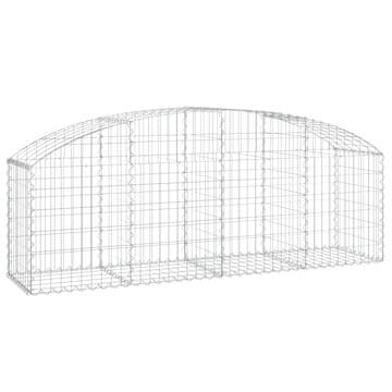 Vidaxl Obokana gabonska košara 200x50x60/80 cm pocinkano železo