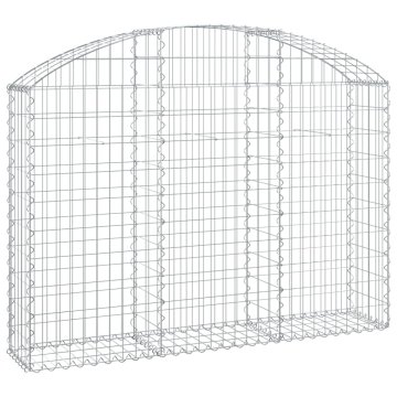 Vidaxl Obokana gabionska košara 150x30x100/120 cm pocinkano železo