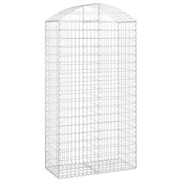 Vidaxl Obokana gabonska košara 100x50x180/200 cm pocinkano železo