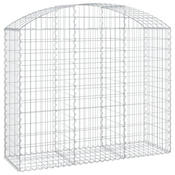 Vidaxl Obokana gabionska košara 150x50x120/140 cm pocinkano železo