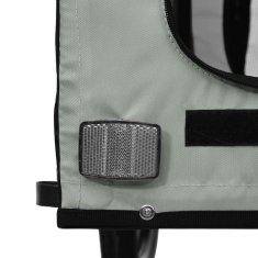 Vidaxl vidaXL Kolesarska prikolica za hišne ljubljenčke, oxfordsko blago in železo