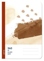 Optys Šolski zvezek 540 brezlesni brezbarvni - čokoladni