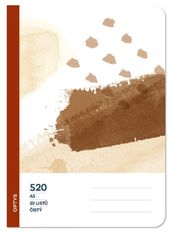 Optys Šolski zvezek 520 brezlesni brezbarvni - čokoladni