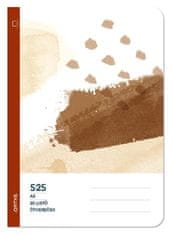 Optys Šolski zvezek 525 brezlesni kvadrat - čokoladni