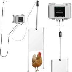 shumee Avtomatska loputa vrat kokošnjaka s svetlobnim senzorjem in 12V LCD zaklepanjem